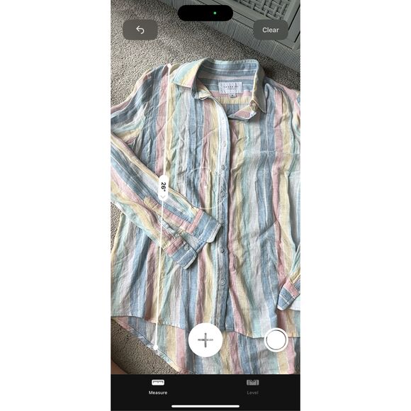 NWOT The Shirt by Rochelle Behrens boyfriend linen blend shirt Med $178 A51 - Picture 7 of 8